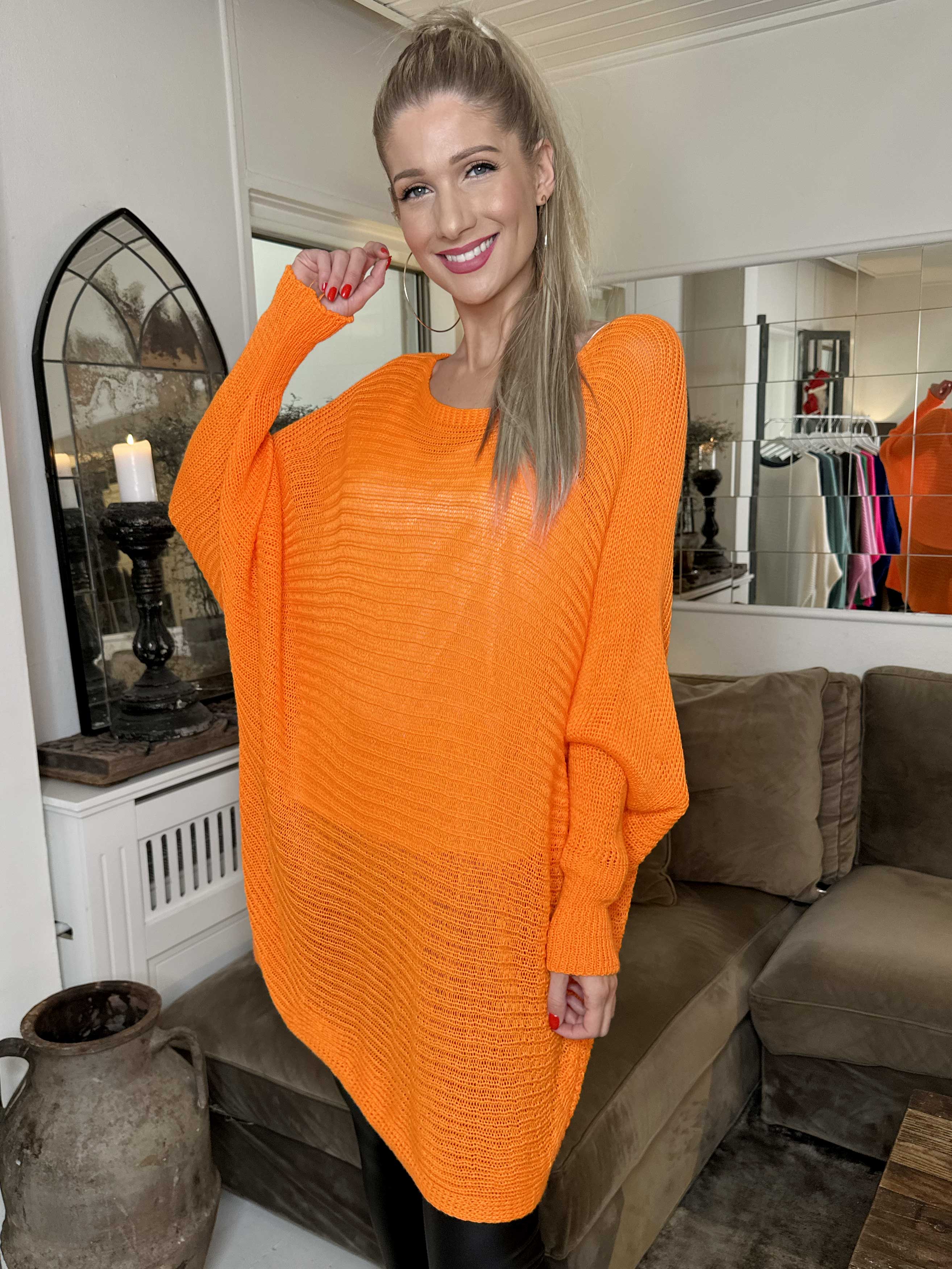 Gabbi - Oversized strik med flagermusærmer